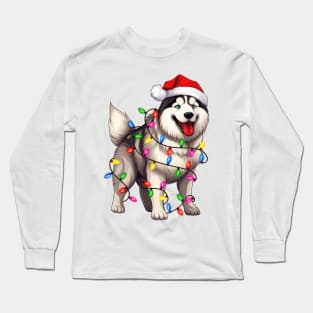 Christmas Siberian Husky Long Sleeve T-Shirt